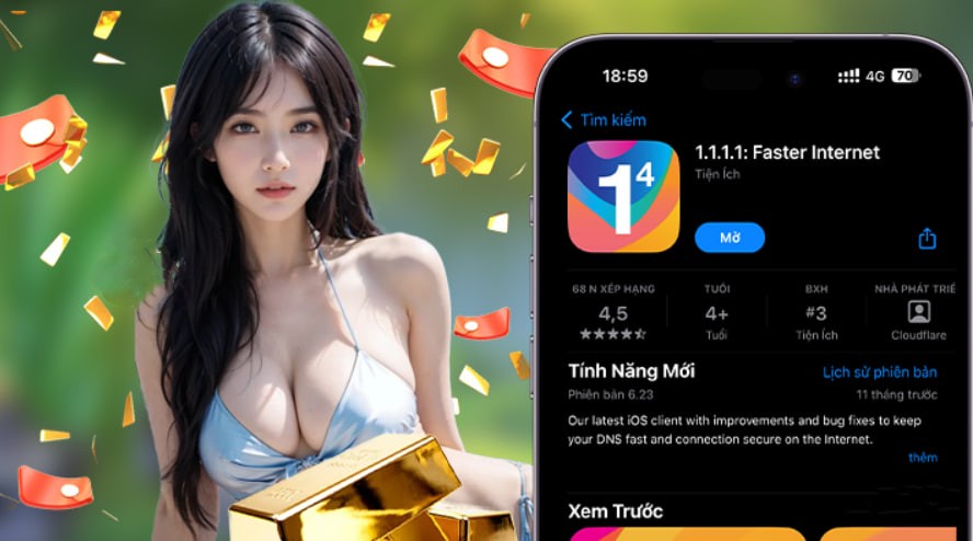 Hình ảnh quảng cáo của vinbet hiển thị nền tảng và các lợi ích